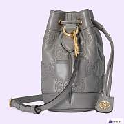 Fortok Gucci GG Matelassé Bucket Bag Grey 16x20x9.5cm - 2