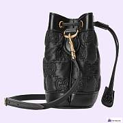 Fortok Gucci GG Matelassé Bucket Bag Black 16x20x9.5cm - 4