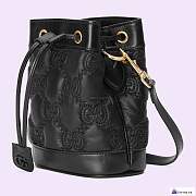 Fortok Gucci GG Matelassé Bucket Bag Black 16x20x9.5cm - 2