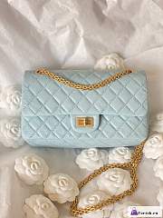 Fortok Chanel 2.55 Reissue Chervon Bag Blue 20cm - 1