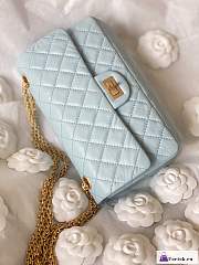 Fortok Chanel 2.55 Reissue Chervon Bag Blue 20cm - 6