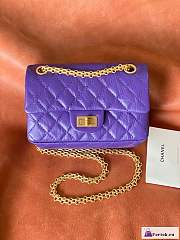 Fortok Chanel 2.55 Reissue Chervon Bag Purple 20cm - 1