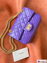 Fortok Chanel 2.55 Reissue Chervon Bag Purple 20cm - 3