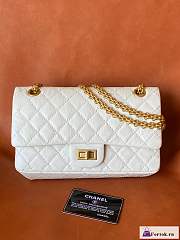 Fortok Chanel 2.55 Reissue Chervon Bag White 28cm - 1