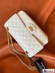 Fortok Chanel 2.55 Reissue Chervon Bag White 28cm - 5