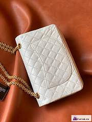 Fortok Chanel 2.55 Reissue Chervon Bag White 28cm - 6