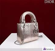 Fortok Dior Lady Mini Bag Crocodile Skin White 17x15x7cm - 2