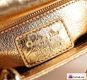 Fortok Dior Lady Mini Bag Crocodile Skin Gold 17x15x7cm - 4