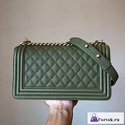 Fortok Chanel Leboy Bag Green Gold Buckle 25cm - 6