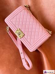 Fortok Chanel Leboy Bag Pink Gold Buckle 25cm - 6