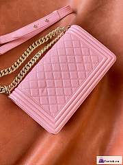 Fortok Chanel Leboy Bag Pink Gold Buckle 25cm - 4