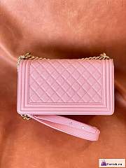 Fortok Chanel Leboy Bag Pink Gold Buckle 25cm - 5