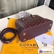 Fortok Goyard Vendome Bag Burgundy 23x10x18.5cm - 3