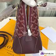 Fortok Goyard Vendome Bag Burgundy 23x10x18.5cm - 6
