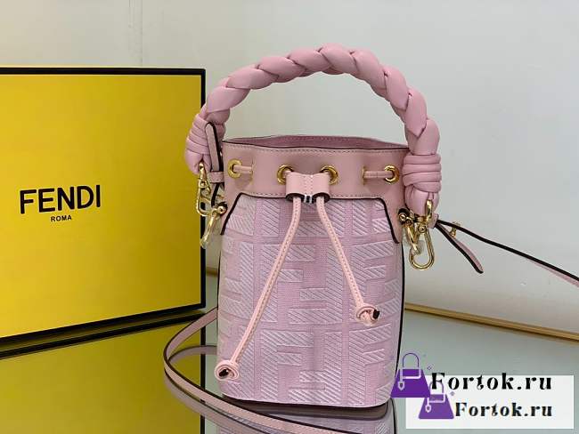 Fortok Fendi Mon Tresor FF Canvas Mini Bag Pink - 1