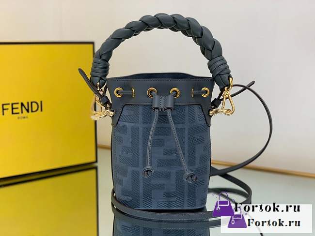 Fortok Fendi Mon Tresor FF Canvas Mini Bag Dark Blue - 1