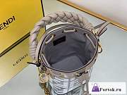 Fortok Fendi Mon Tresor FF Canvas Mini Bag Grey Brown - 4