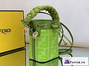 Fortok Fendi Mon Tresor FF Canvas Mini Bag Green - 3