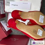 Fortok Salvatore Ferragamo Reda Slingback Pumps Red - 4