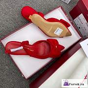 Fortok Salvatore Ferragamo Reda Slingback Pumps Red - 6
