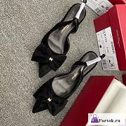 Fortok Salvatore Ferragamo Reda Slingback Pumps Black - 6