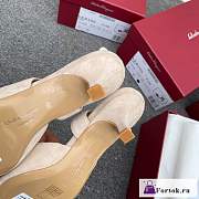 Fortok Salvatore Ferragamo Reda Slingback Pumps Beige - 6