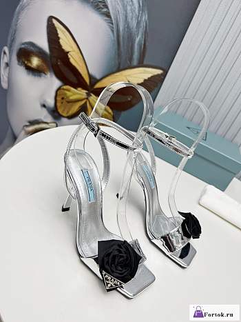 Fortok Prada High-Heel Sandals Silver