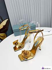 Fortok Prada High-Heel Sandals Gold - 1