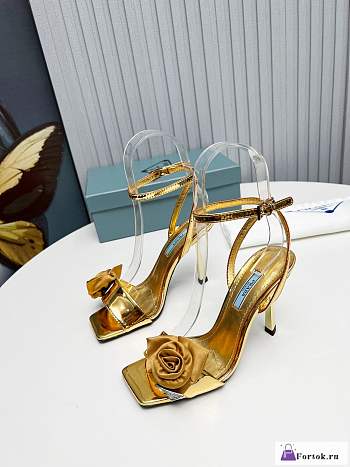 Fortok Prada High-Heel Sandals Gold