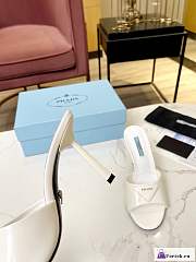 Fortok Prada Brushed Leather Sandals White - 3