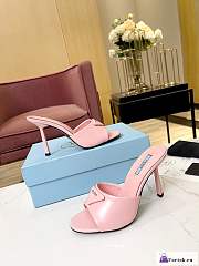 Fortok Prada Brushed Leather Sandals Pink - 3