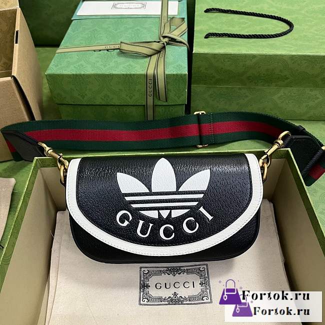 Fortok Gucci x Addidas Mini Bag Black 727791 20.5x12x5.5cm - 1