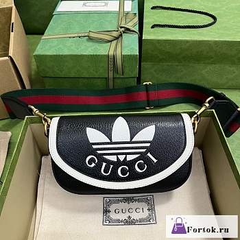 Fortok Gucci x Addidas Mini Bag Black 727791 20.5x12x5.5cm