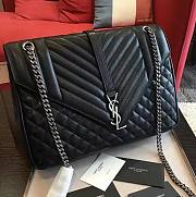 YSL ENVELOPE Satchel Large Black 5118 31cm - 1