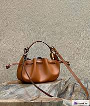 Fortok Fendi Brown Pomodorino Mini Bucket Bag 24×9.5×14cm - 1