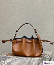Fortok Fendi Brown Pomodorino Mini Bucket Bag 24×9.5×14cm - 6