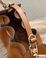 Fortok Fendi Brown Pomodorino Mini Bucket Bag 24×9.5×14cm - 5