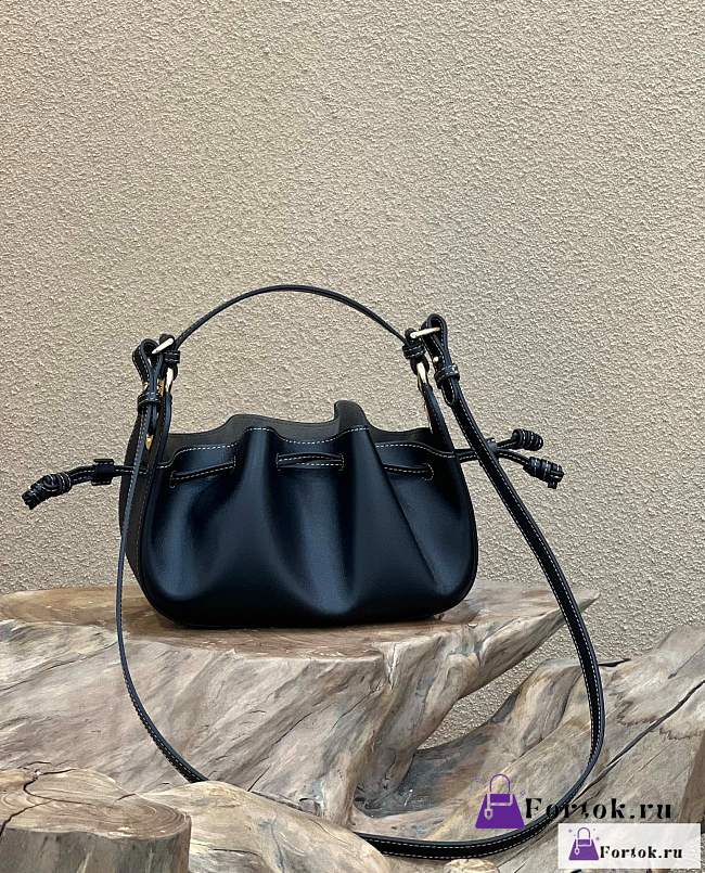 Fortok Fendi Black Pomodorino Mini Bucket Bag 24×9.5×14cm - 1