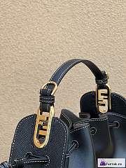 Fortok Fendi Black Pomodorino Mini Bucket Bag 24×9.5×14cm - 4