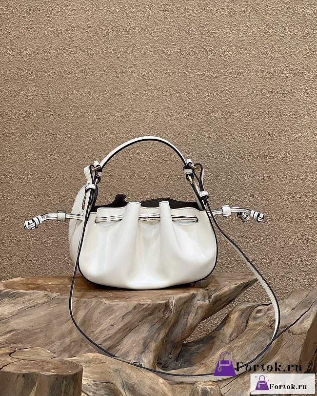 Fortok Fendi White Pomodorino Mini Bucket Bag 24×9.5×14cm - 1