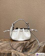 Fortok Fendi White Pomodorino Mini Bucket Bag 24×9.5×14cm - 1