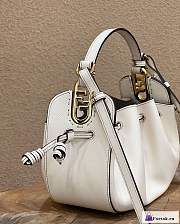 Fortok Fendi White Pomodorino Mini Bucket Bag 24×9.5×14cm - 4