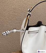 Fortok Fendi White Pomodorino Mini Bucket Bag 24×9.5×14cm - 3