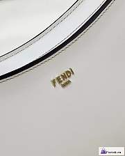 Fortok Fendi O-lock Swing White Fox Fur And Leather Pouch - 5
