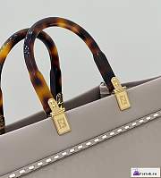 Fortok Fendi Sunshine Grey Leather And Elaphe Shopper Bag 36×12×31cm - 6