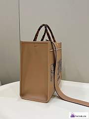 Fortok Fendi Sunshine Brown Leather And Elaphe Shopper Bag 36×12×31cm - 5