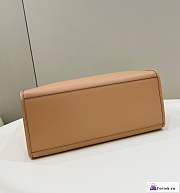 Fortok Fendi Sunshine Brown Leather And Elaphe Shopper Bag 36×12×31cm - 4