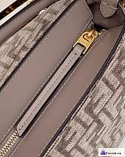 Fortok Fendi O'Lock Zip Beige Tapestry Fabric Bag 35x14x23cm - 4