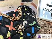 Fortok Chanel 19 Flap Bag Lambskin Multicolor AS1160 26cm - 4