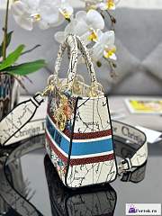 Fortok Dior Lady D-Lite Bag Constellation Embroidery White M0565 24x20x11cm - 2